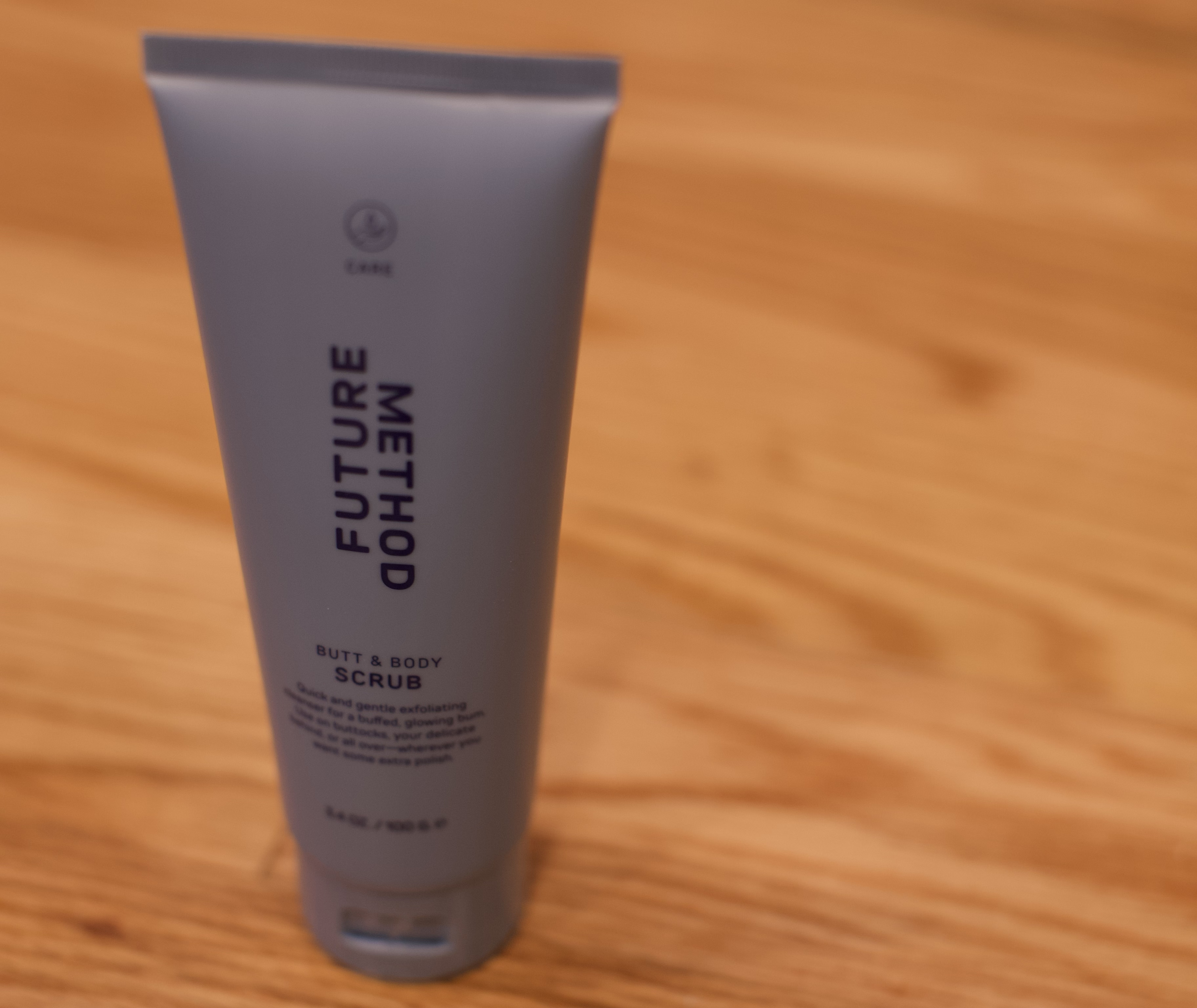 review of future method pictured is future methood's butt and body scrub